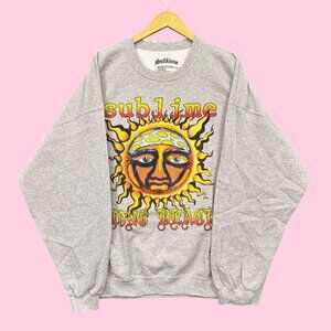 Sublime 40oz to Freedom Rock Band Oversized Crewneck Sweater S/M